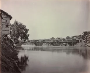 Brücke der Geschäfte, Srinagar, Kaschmir, 1864