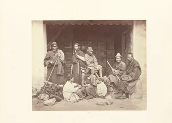 Darjeeling; Gruppe von Bhooteas und Nepalesen