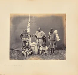[Bergarbeiter in Shimla mit Khiltas und Dandy]