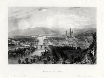 Rouen an der Seine, Frankreich, 1875