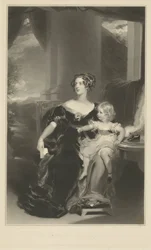 Porträt von Harriet, Gräfin Gower, und ihrer Tochter