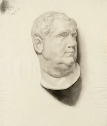 Skizze eines männlichen Kopfes, 1872