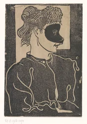 Maskierte Frau
