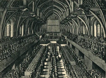 „Das Krönungsbankett Jakobs II. in der Westminster Hall“, 1685, 1947.