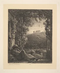 Der schlafende Hirte, früher Morgen, 1857