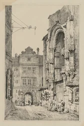 Faksimiles von Skizzen aus Flandern und Deutschland: Thein-Kirche, Prag, 1833
