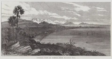 Gesamtansicht von Bombay, vom Malabar Hill