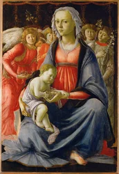 Madonna mit Kind und fünf Engeln