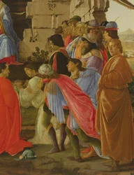 Die Anbetung der Könige, Detail (Selbstporträt und Medici-Familie)