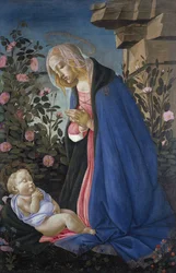 Die Jungfrau, die das schlafende Christuskind anbetet