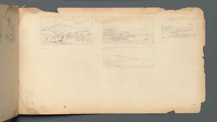 Skizzenbuch, Seite 40: Landschaft in Maine