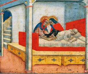 Heilige Cosmas und Damian befestigen das Bein eines Äthiopiers an den Sakristan (Wunder des äthiopischen Beins)