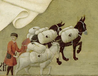 Die Erscheinung der Jungfrau vor Papst Calixtus III (1378-1458) 1455-58 (Detail)