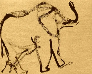 Abstrakte Elefant Zeichnung