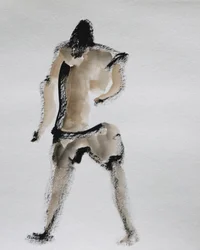 Abstrakte gehende Figur