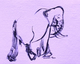 Anmutiger Lila Elefant