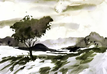 Einsamer Baum Landschaft