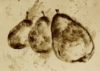 Birnen in Sepia