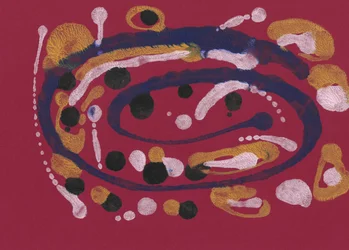 Roter abstrakter Wirbel