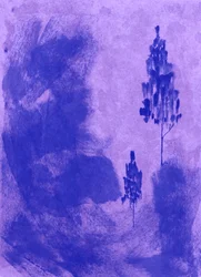 Stille violette Bäume