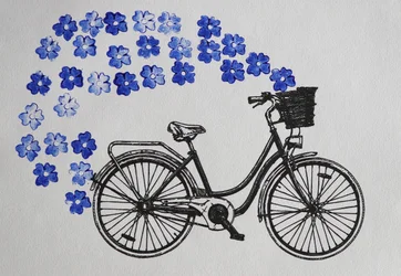 Verspielte Fahrradblüten
