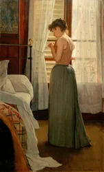 Interieur mit Frau