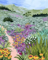 Pfad durch Wildblumen