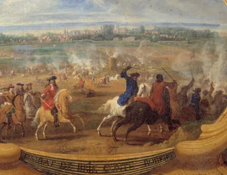 Die Taten von Prinz Louis II. von Bourbon Conde, bekannt als der Große Conde, Schlacht von Brie Comte Robert (Detail)