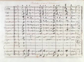 Erste Seite des Vorspiels der Oper Il bravo von Mercadante (1842)