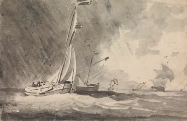 Boote in einem Regensturm