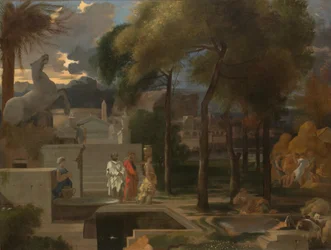Eine klassische Landschaft, wahrscheinlich 1660er Jahre