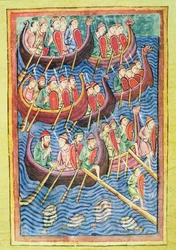 Wikinger landen in England während der zweiten Migrationswelle