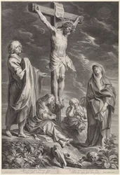 Christus am Kreuz, mit Maria und Johannes