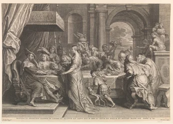 Salome zeigt Herodes den Kopf von Johannes dem Täufer