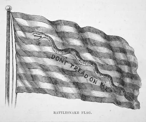 Die amerikanische Marineflagge, wie sie von John Paul Jones gehisst wurde