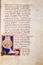 Miniaturseite des Alten Testaments. 13. Jahrhundert. Karolingische Ära. Biblioteca Trivulziana, Mailand