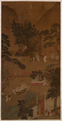 Elegantes Treffen im Westgarten, ca. 1600