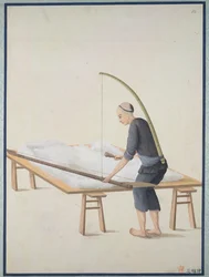 Baumwolle auflockern, für Quilts, ca. 1800