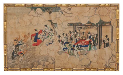 Eine von vierundzwanzig Szenen aus Traum der Roten Kammer