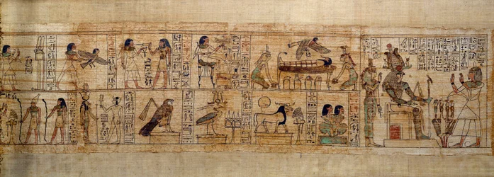 Altägyptische Kunst Mythologischer Papyrus von Serimen