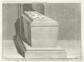 Canterbury Kathedrale - Erzbischof Langtons Grabmal: Kupferstich