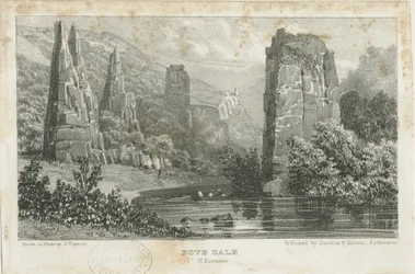 Dovedale - Landschaft: Lithographie, nd [ca. 1839] (Druck)