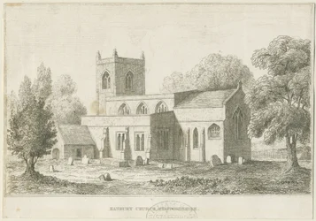 Hanbury Church: Radierung, nd [ca. 1800] (Druck)