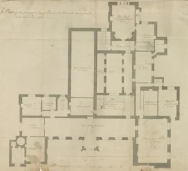 Innenansicht von Beaudesert Hall und Park
