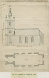 Marchington Kirche - Außenansicht und Innenplan