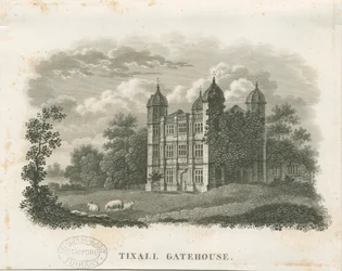 Tixall Hall - Torhaus: Gravur