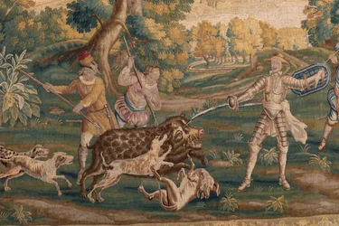 Jagdszene, Ursprung Oudenaarde (Wandteppich)