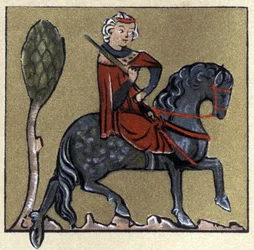 Ein Troubadour des Mittelalters, Illustration aus 