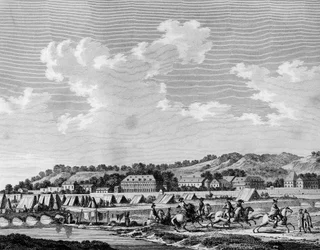 Französische Revolution und konterrevolutionäre Bewegungen: Gilbert du Motier de La Fayette wird zum Verräter der Nation erklärt, verließ heimlich das Lager vor Sedan am 19. August 1792 mit Cesar de Latour Maubourg, Alexandre de Lameth und anderen.