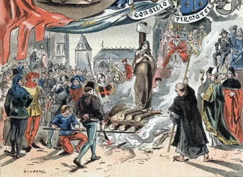 Johanna von Orléans wird zum Metzger geführt, Hundertjähriger Krieg